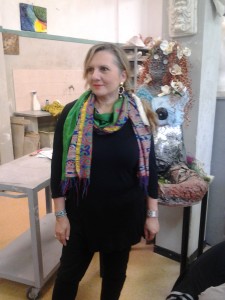 L'artista Francesca Magro che insegna al Liceo Fontana di Arese 