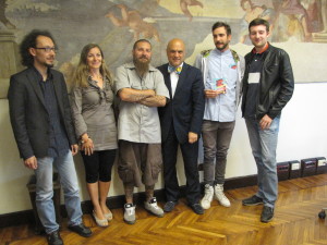  Foto (da sinistra) Giorgio Robustellini, Ricordi Music School Elena Morganti, Ricordi Music School Giuseppe Caserta, artista e organizzatore “Lasciamo il segno” Giuseppe Scarfone, Assessore alla Cultura Diego Longoni, SuperMilano Matteo Olivares, presidente Associazione Arte e Creatività