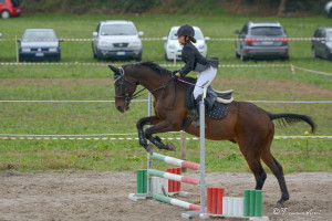 Carlotta Iacopini in sella ad Armstrong