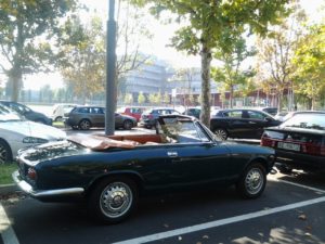 L'arrivo dei partecipanti al Museo storico dell'Alfa Romeo