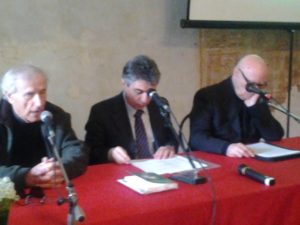 A destra padre Egidio Zoia, Salvatore Biondo e padre Ennio Bianchi